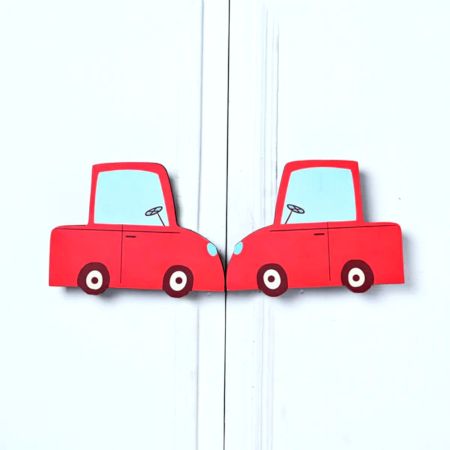 Handcrafted Acacia Wood Car Cupboard Handles Set